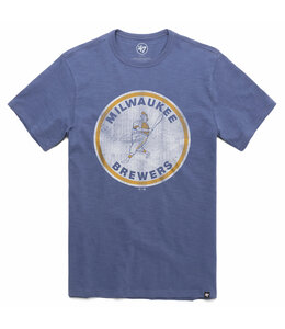 47 Men's Milwaukee Brewers Scrum T-Shirt - Blue - XL (extra Large)