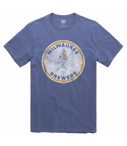 '47 BRAND BREWERS BARRELMAN COOPERSTOWN GRIT SCRUM TEE