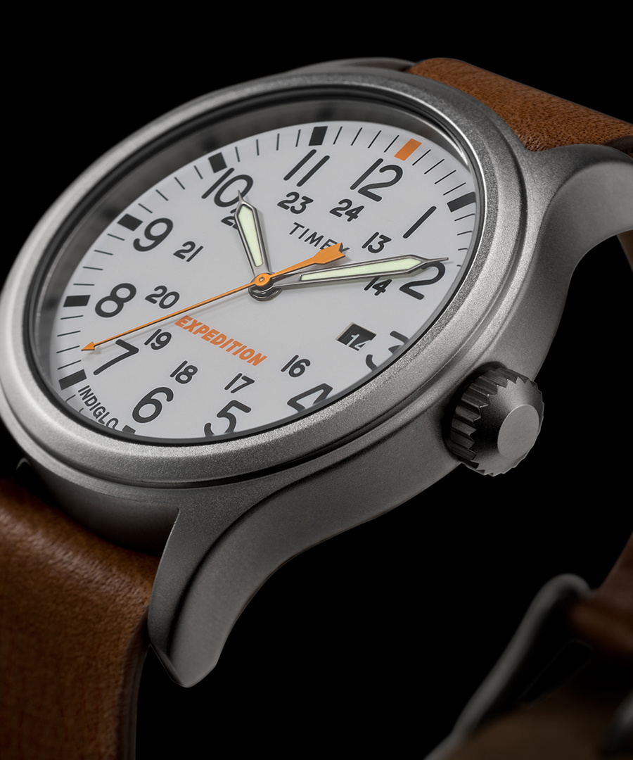 Timex Expedition Sierra Leather Strap Watch - Tan/Cream - MODA3