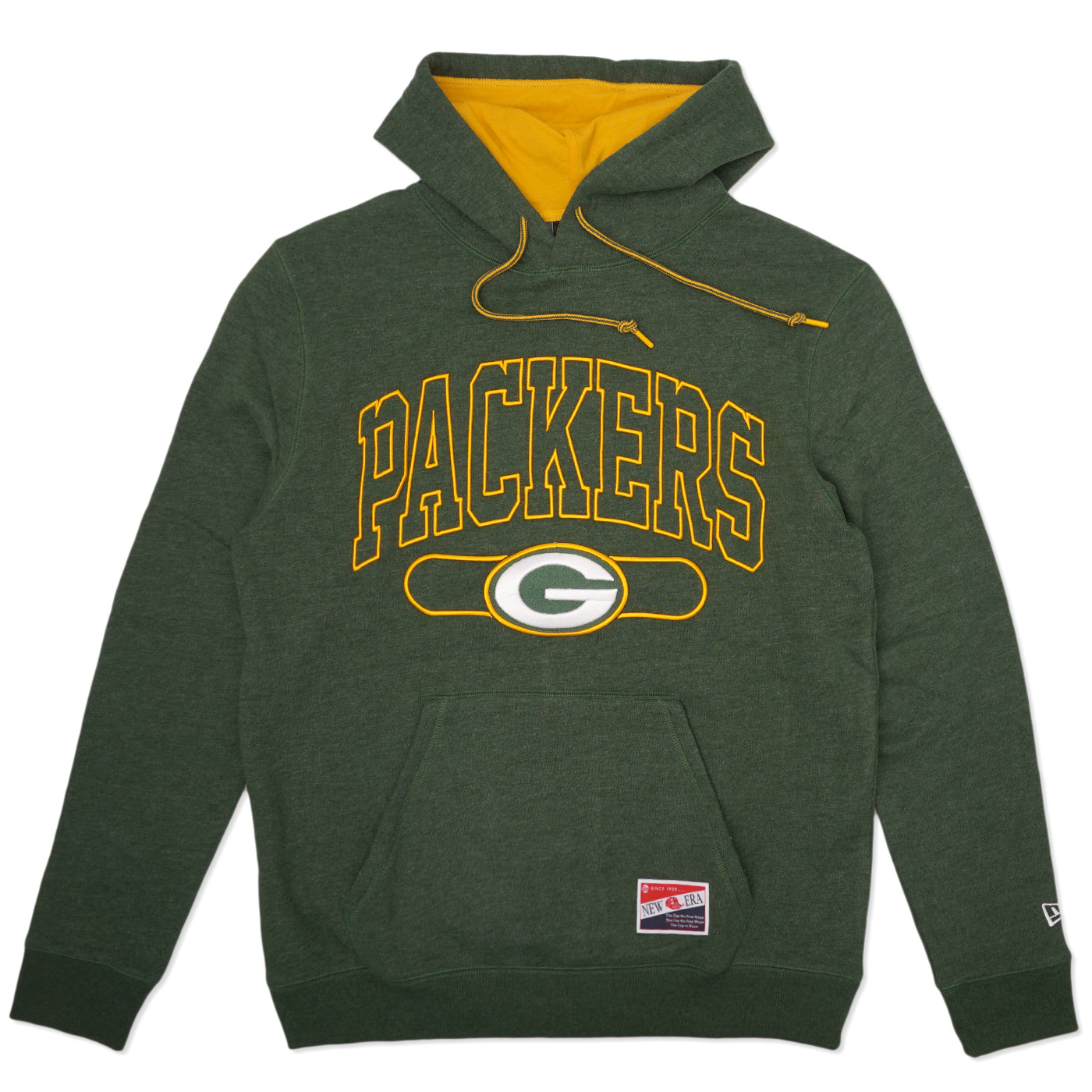 New Era Men's Packers Hooded Long Sleeve Tee Green Size 3XL | MODA3