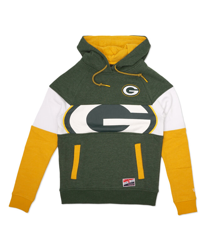 NEW ERA Packers Women's Colorblock Pullover Hoodie