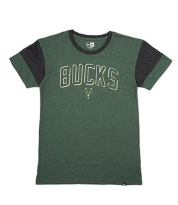 Milwaukee Bucks New Era Women's Brushed Jersey Cropped T-Shirt - Hunter  Green