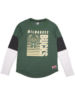 NEW ERA BUCKS WOMEN'S GRADIENT LONG SLEEVE TEE