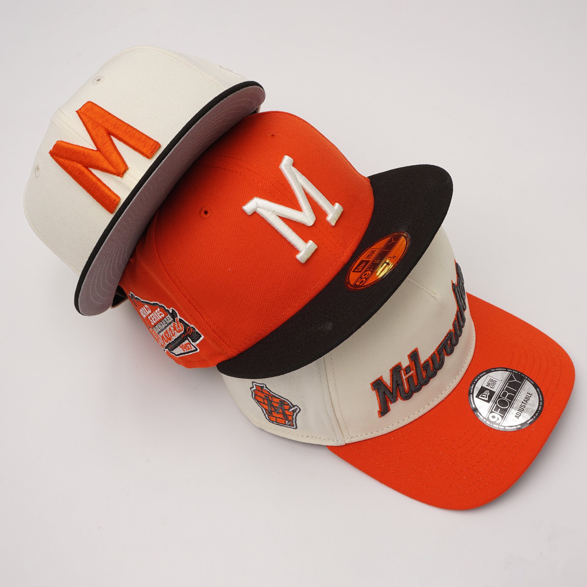 New Era Miami Marlins Orange Fitted Hat MLB Authentic Cool Base Made in  U.S.A