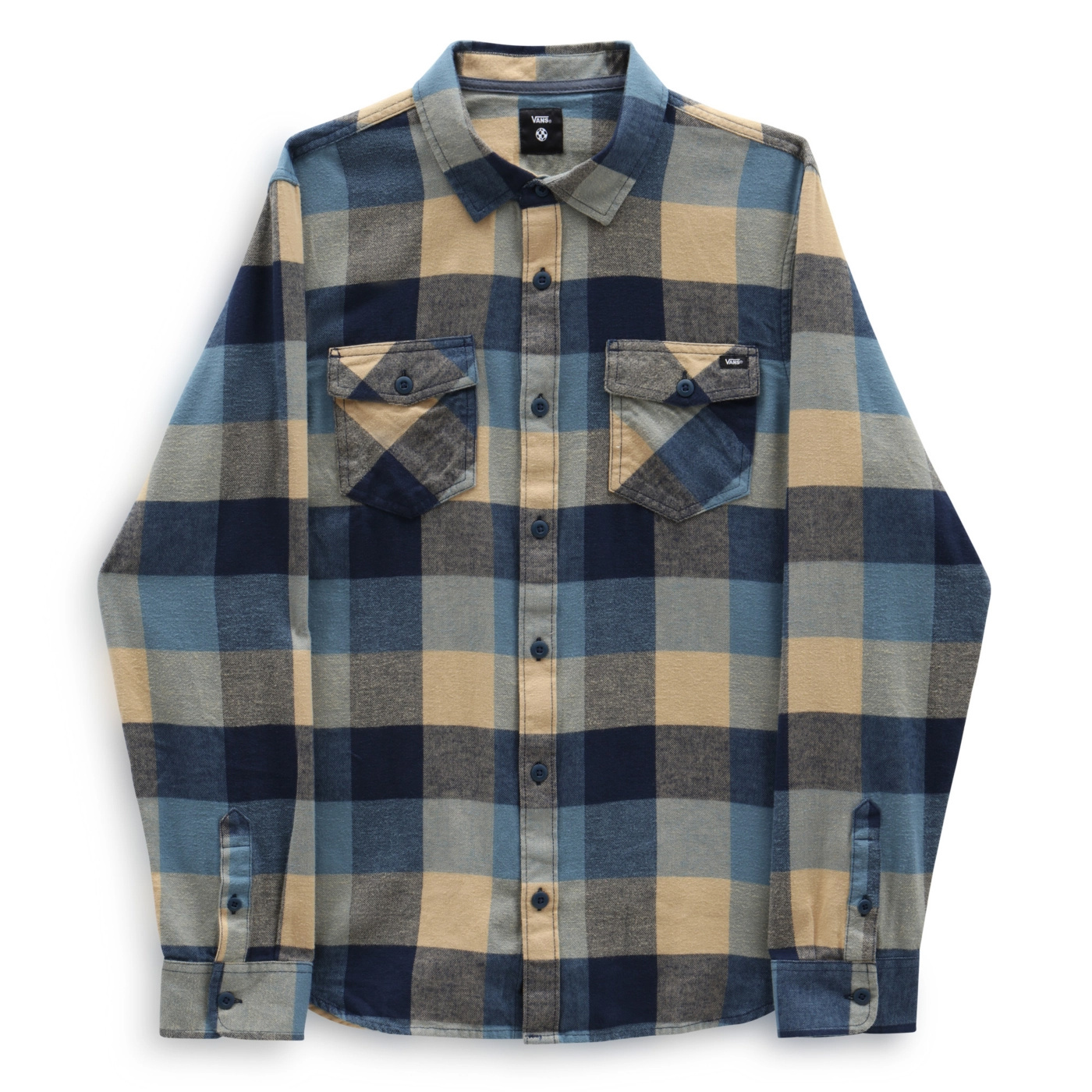 Shirt Flannel Down Button - MODA3 Box - Bluestone/Taupe Vans