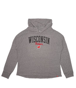 FANATICS BADGERS WOMEN'S READY HOODED LONG SLEEVE TEE