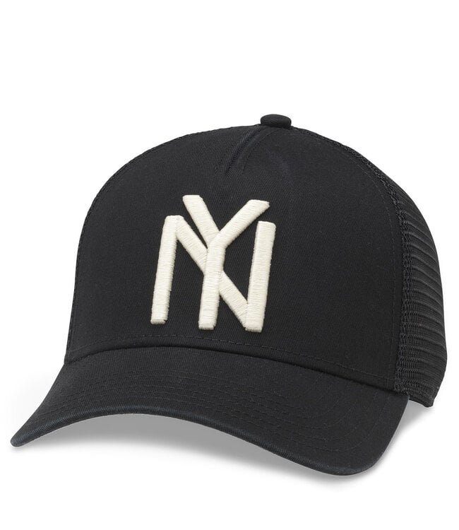 AMERICAN NEEDLE NY Black Yankees Archive Valin Trucker Hat
