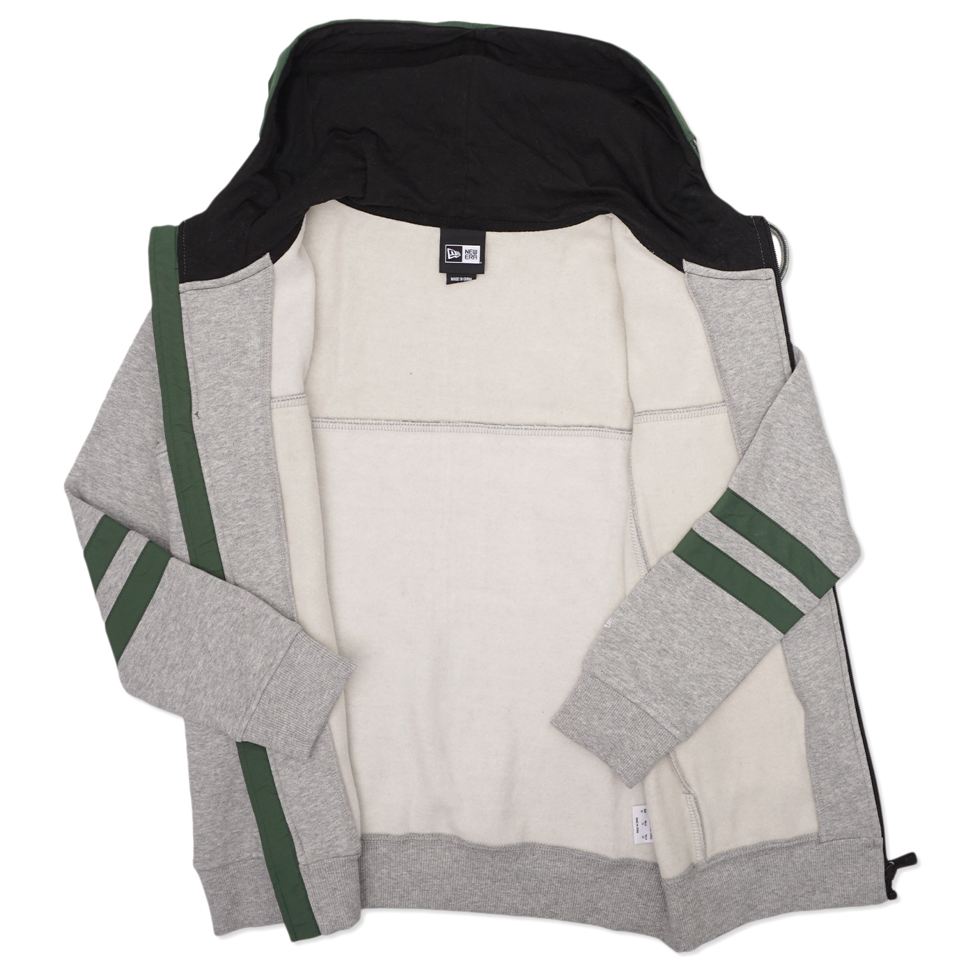 Women's New Era Primary Secondary Milwaukee Bucks Full Zip Hooded Sweatshirt / Large