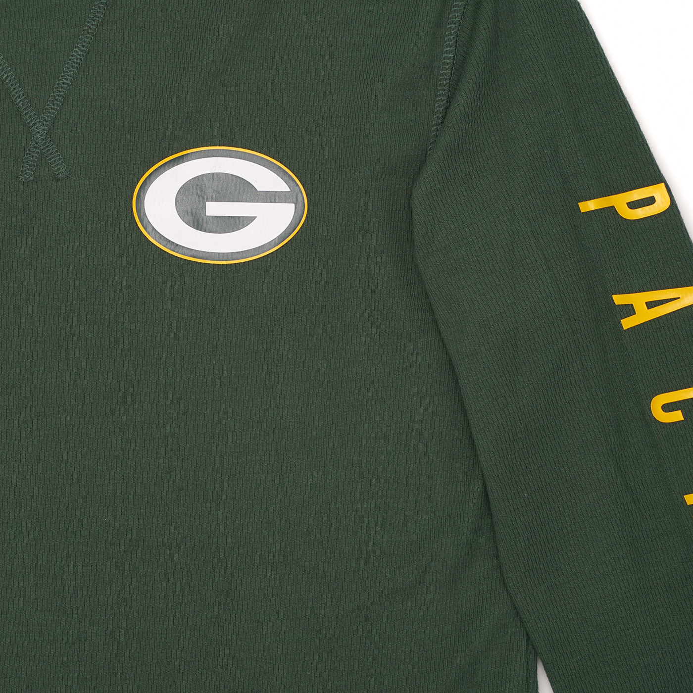 New Era Packers Women's Waffle Crop Long Sleeve Tee