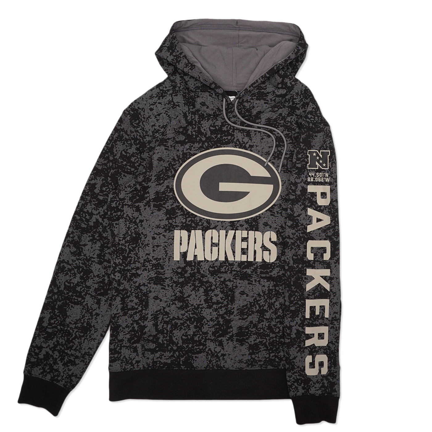 Fanatics Green Bay Packers Shadow Camo Pullover Hoodie - Black - MODA3