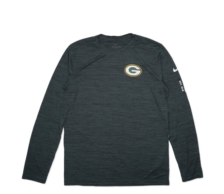 Nike / Men's Green Bay Packers Sideline Legend Velocity Gold Long Sleeve T- Shirt