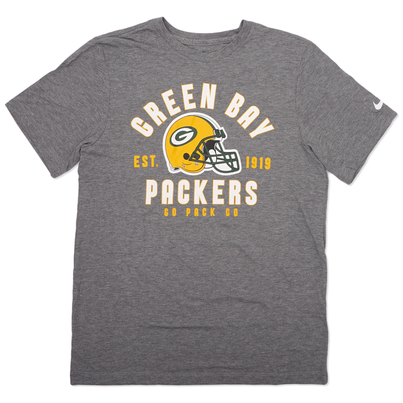 Men's Nike Heather Charcoal Green Bay Packers Legend Logo Performance T-Shirt