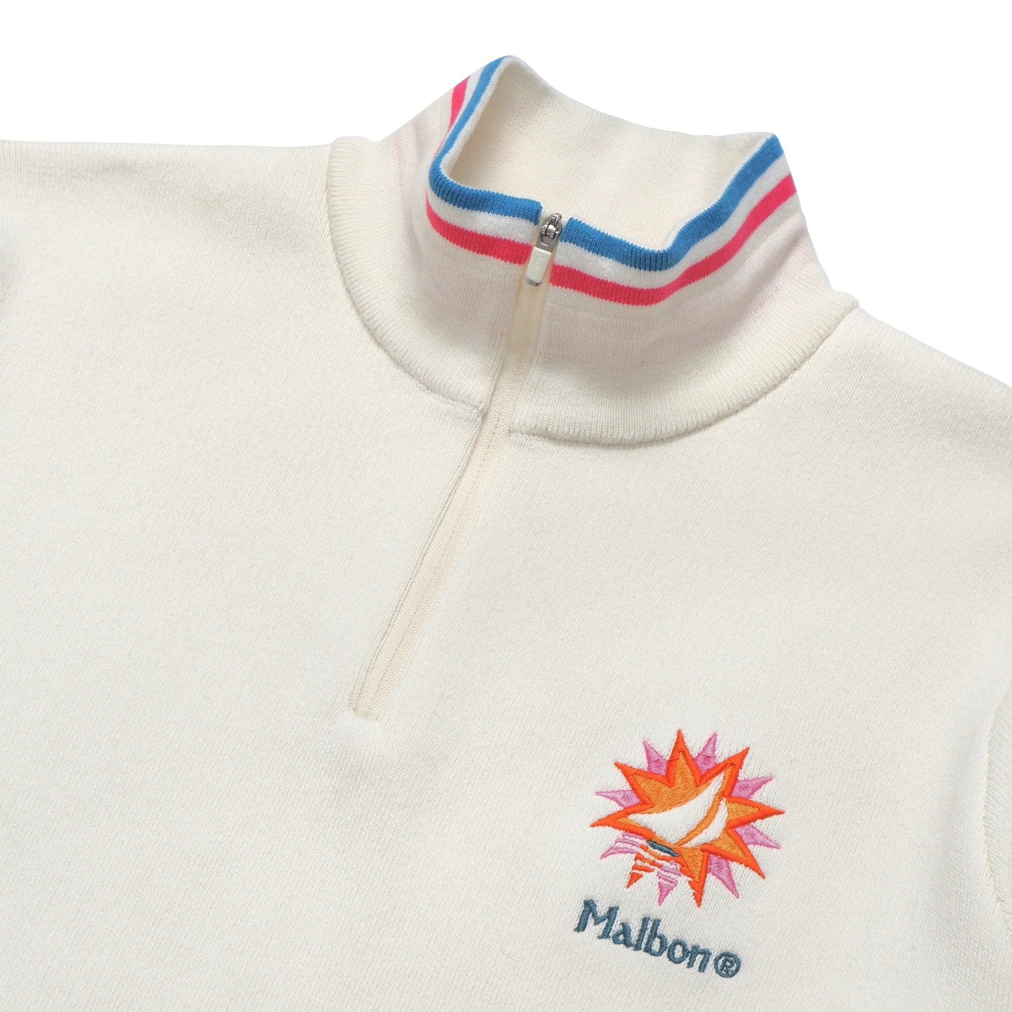 Malbon Golf Montegro 1/4 Zip Pullover - Cream - MODA3