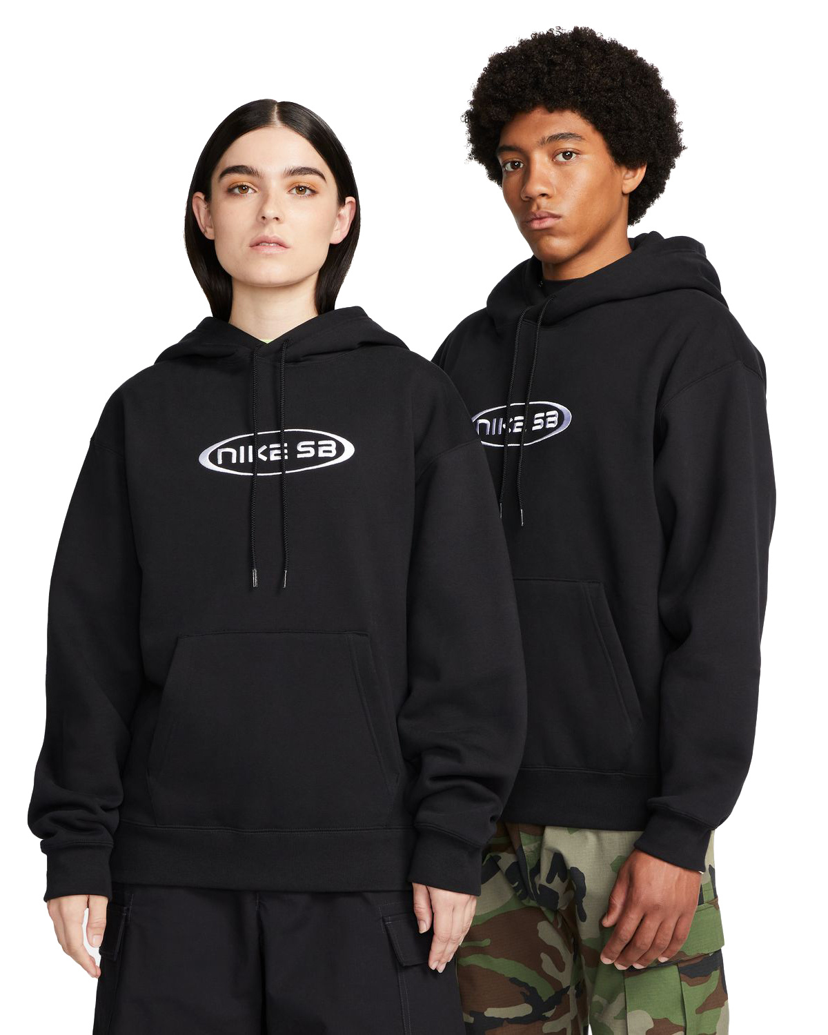 Nike SB Embroidered Logo Pullover Hoodie Black MODA3