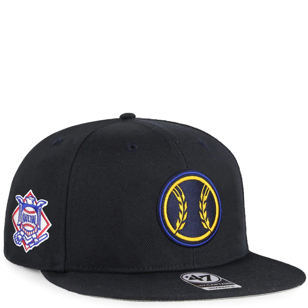 47 Milwaukee Brewers Navy Cumberland Trucker Snapback Hat