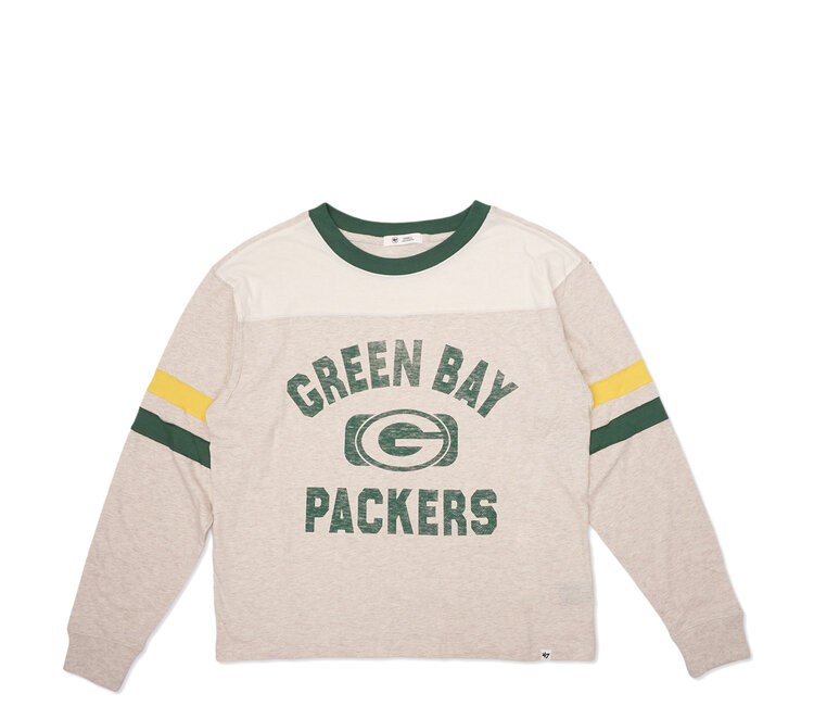 Green Bay Packers New Era Women's Crop Long Sleeve T-Shirt - Green