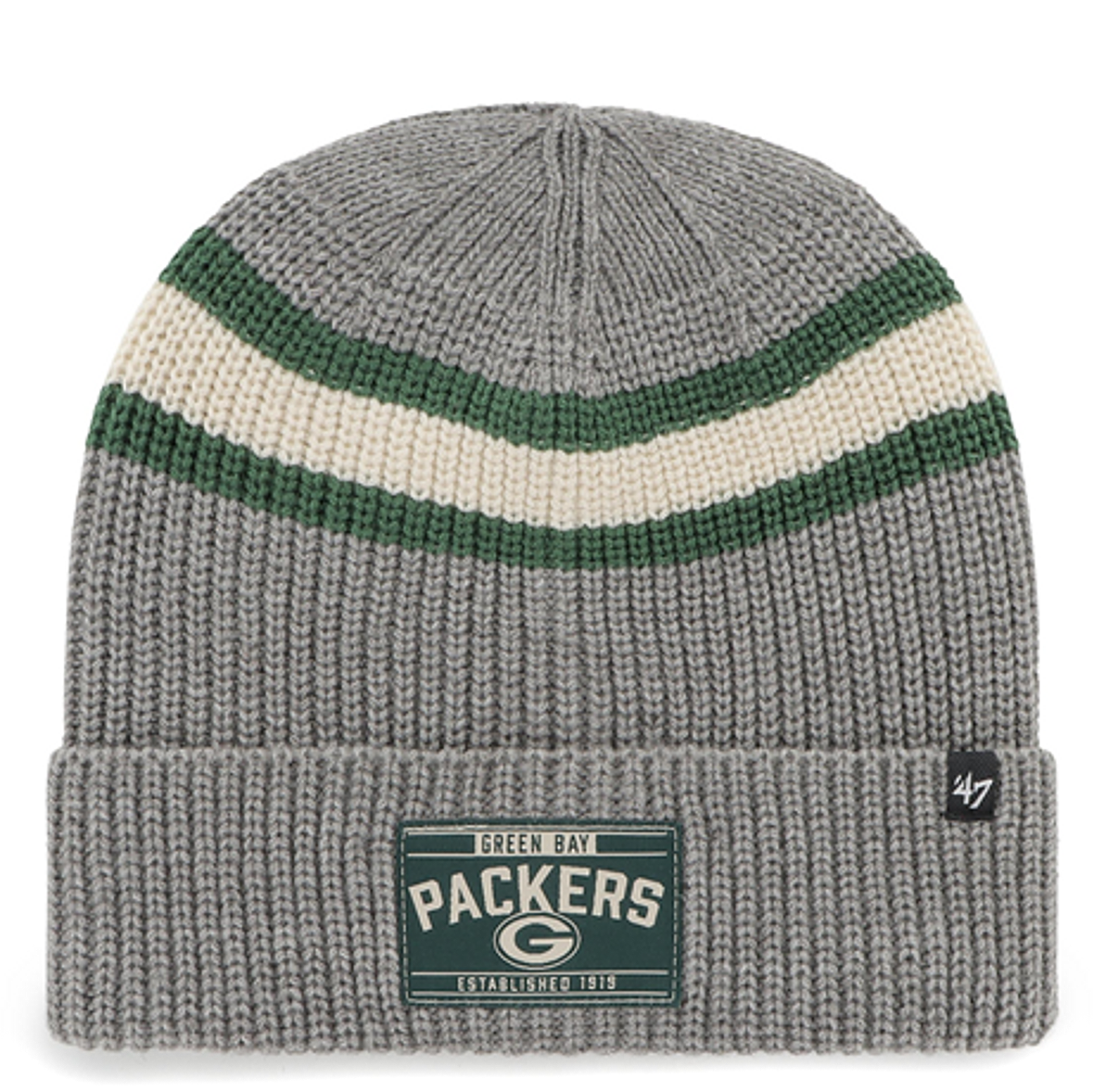 47 Brand Green Bay Packers Fracture Cuff Knit Beanie - Green - MODA3