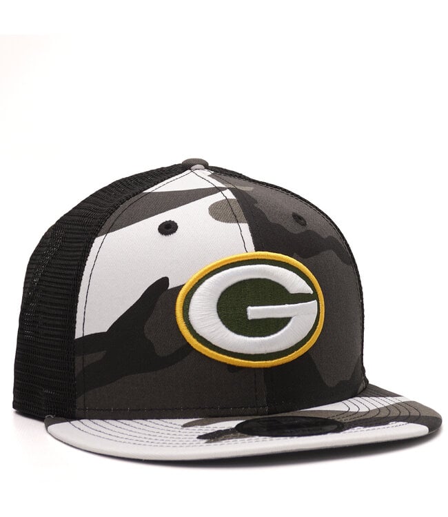 NEW ERA Packers Camo Trucker 9Fifty Snapback Hat