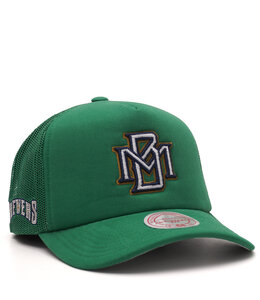 MITCHELL AND NESS BREWERS CURVEBALL TRUCKER SNAPBACK HAT