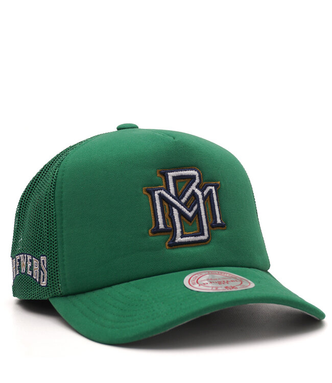 Milwaukee Brewers New Era Team Color Trucker 9FIFTY Snapback Hat - Navy