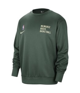 Nike Milwaukee Bucks Spotlight Dri-FIT Crewneck Sweatshirt - Grey