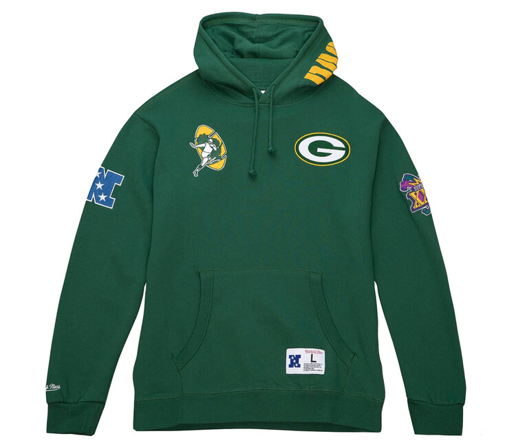 Mitchell & Ness AOP Fleece Hoodie Green Bay Packers