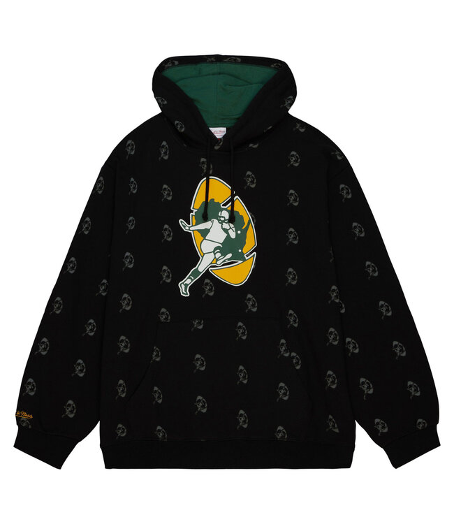 MITCHELL AND NESS Packers All Over Print Pullover Hoodie