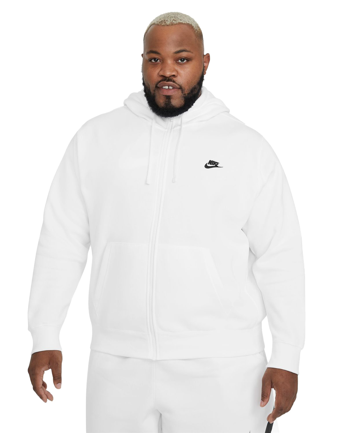 Nike Club Full Zip Hoodie White MODA3