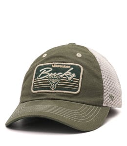 47 Brand Milwaukee Bucks Barrack Clean Up Hat - White Camo - MODA3