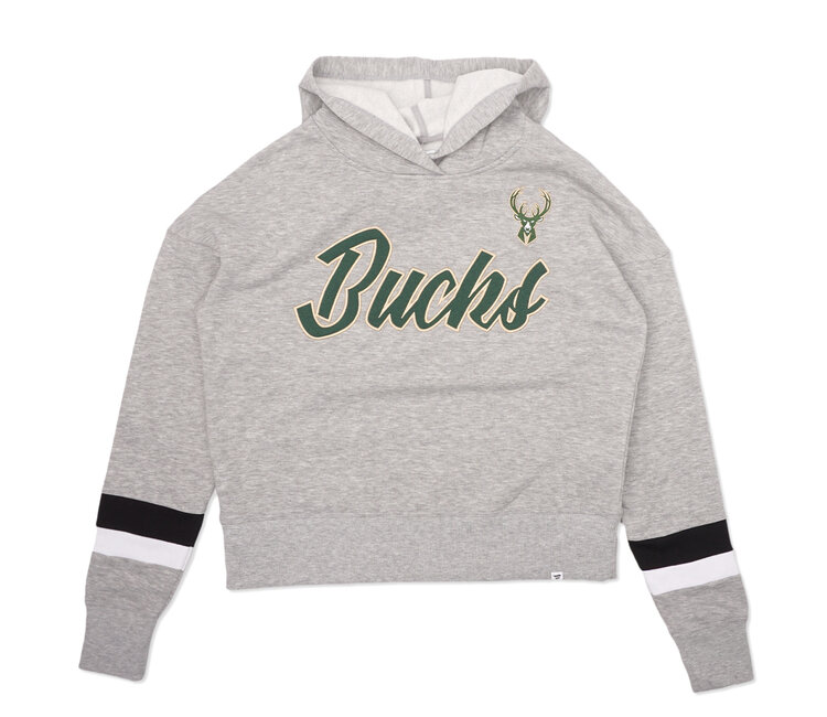 Fanatics Milwaukee Bucks Women's Halftime Cropped Hoodie - Heather - MODA3