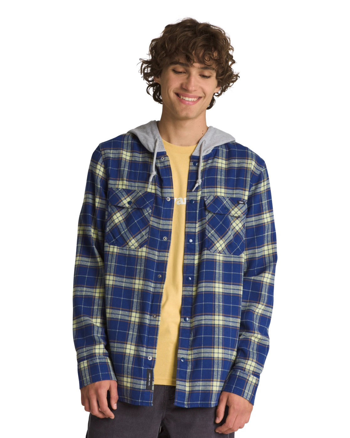 Yellow hot sale flannel vans