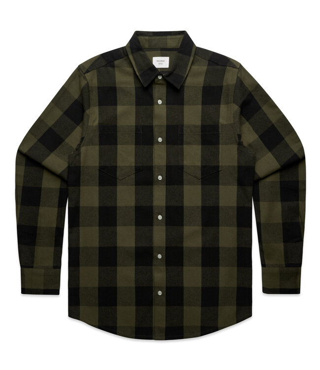 ASCOLOUR Check Flannel Button Down Shirt