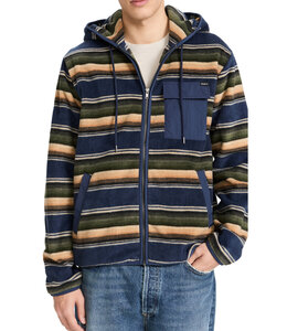 Lucky Brand Classic Fit Stripe Terry Fabric Hoodie