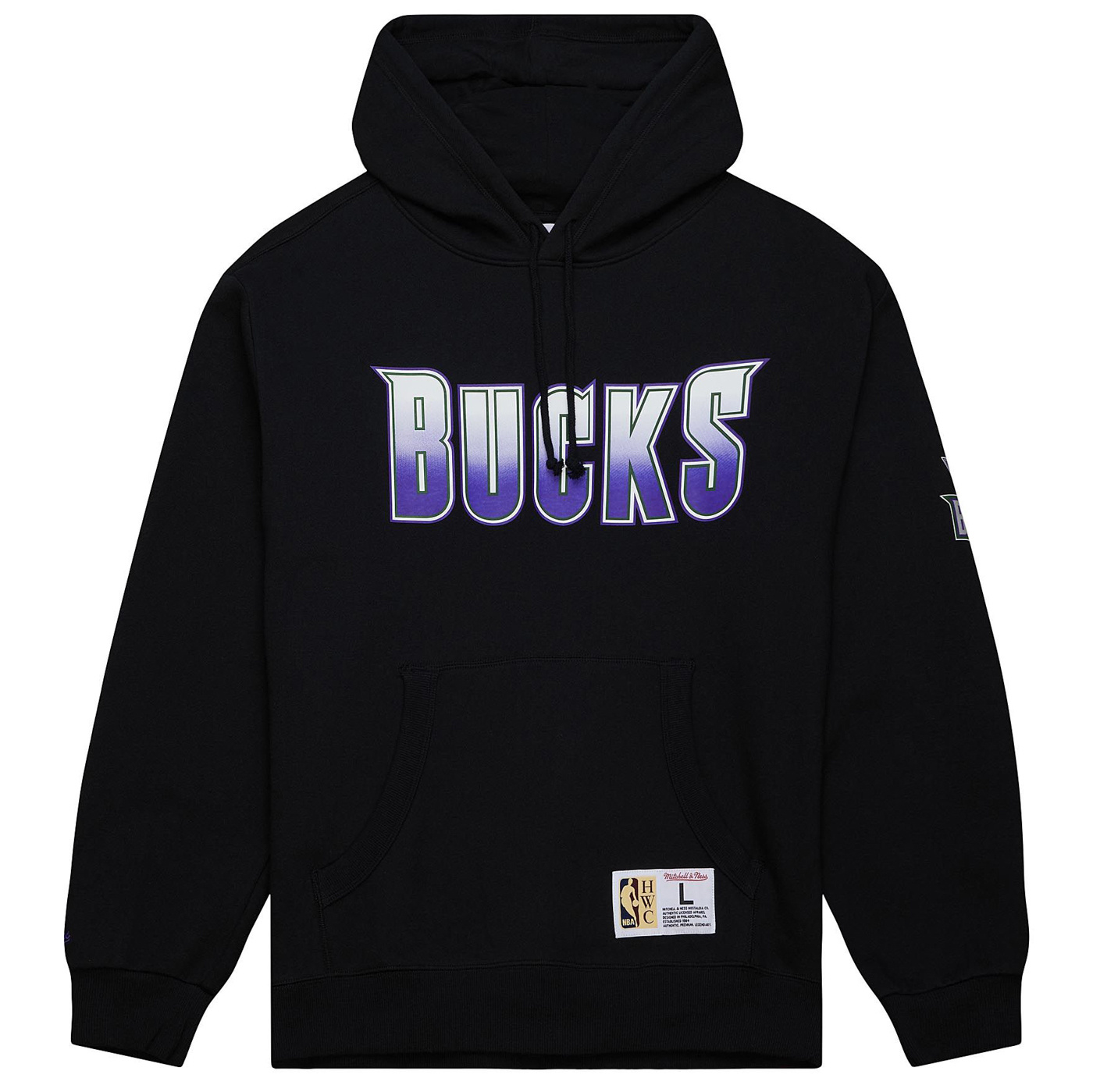 Mitchell & Ness Milwaukee Bucks Game Time Pullover Hoodie - Black