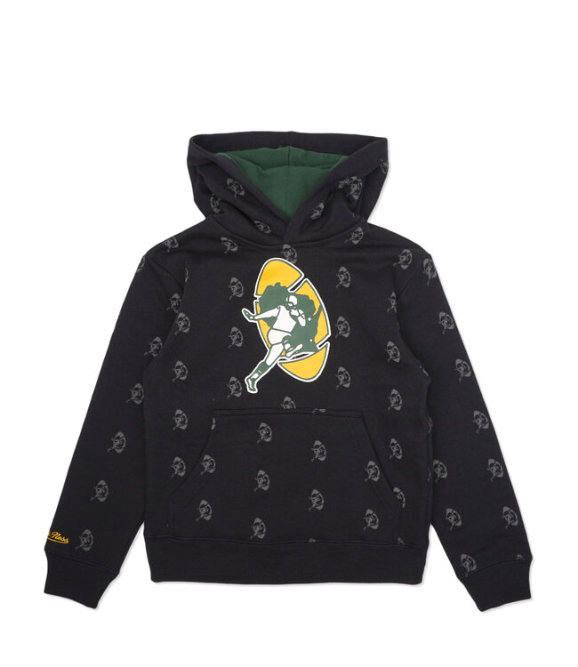 MITCHELL AND NESS Packers Youth All Over Print Pullover Hoodie
