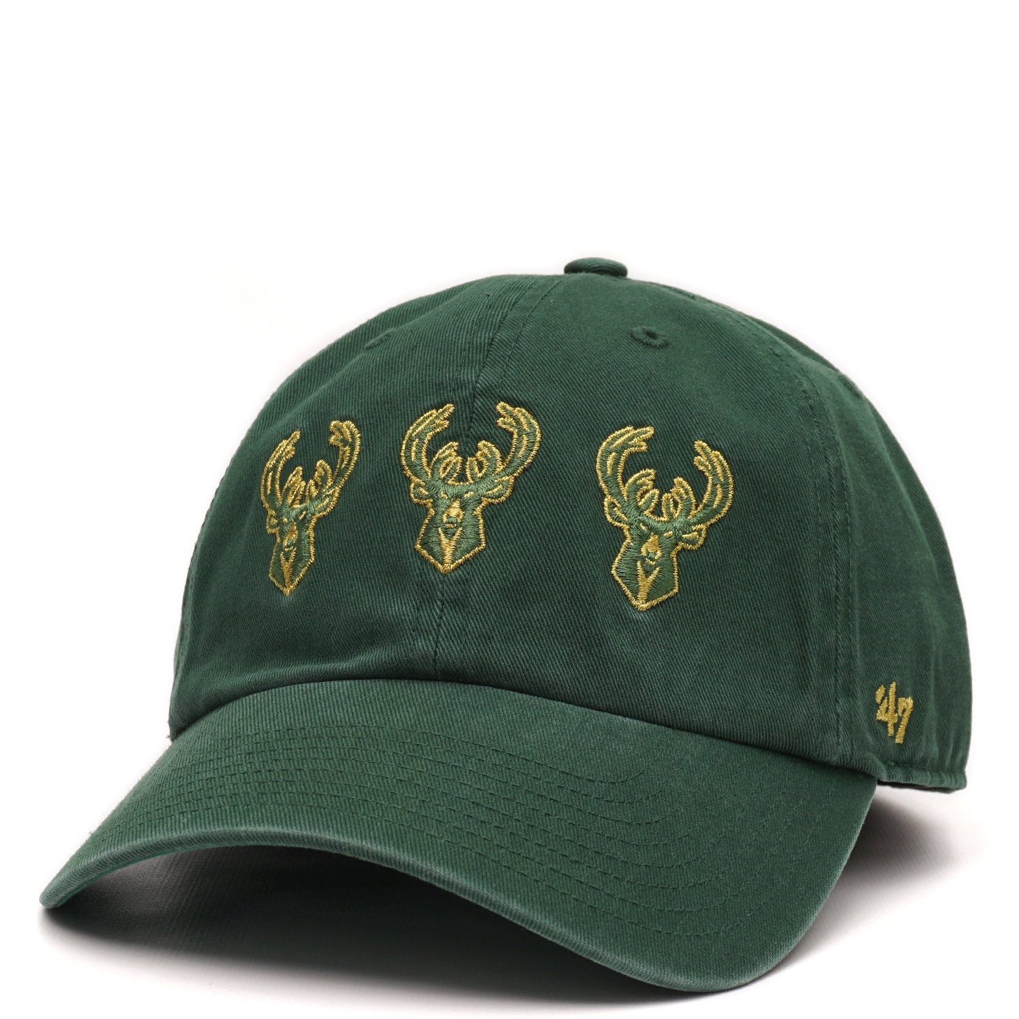 47 Brand Milwaukee Bucks Barrack Clean Up Hat - White Camo - MODA3