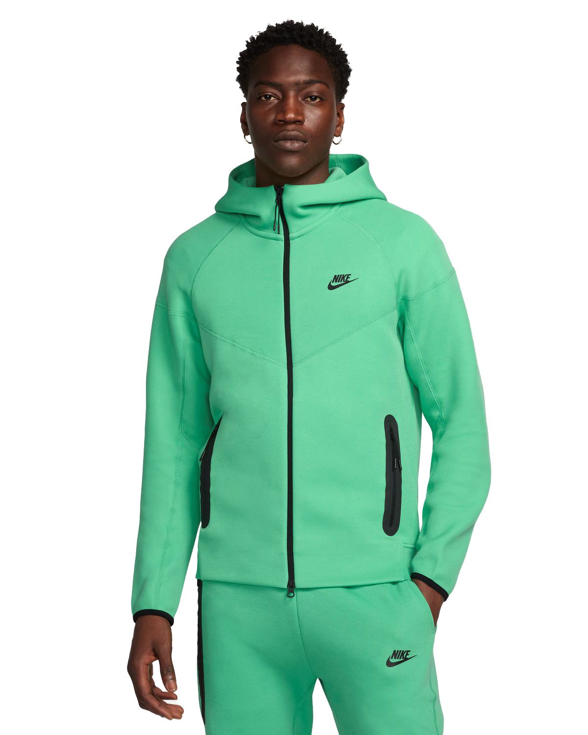 Nike Men's Tech Fleece Full-Zip Windrunner Hoodie, XL, Spring Green