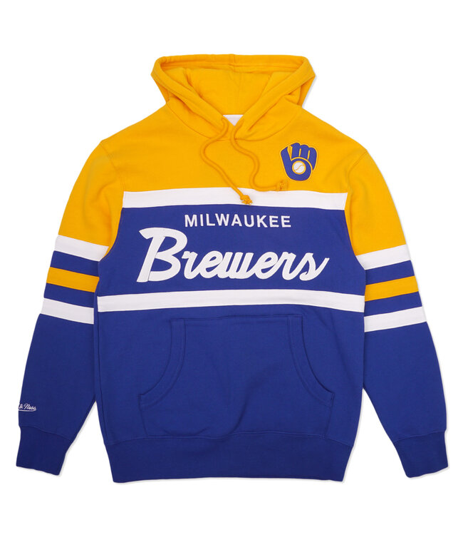 MITCHELL AND NESS Brewers Head Coach Pullover Hoodie