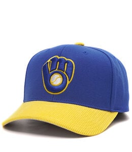 MITCHELL AND NESS BREWERS CORDUROY PRO SNAPBACK HAT