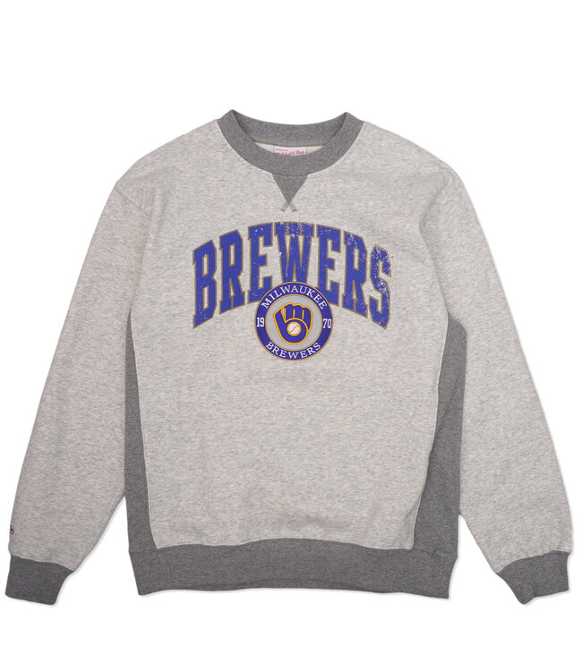 MITCHELL AND NESS Brewers Premium Vintage Crewneck Sweatshirt