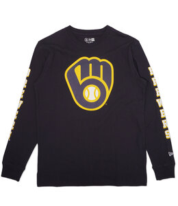 NEW ERA BREWERS LOGO LONG SLEEVE TEE