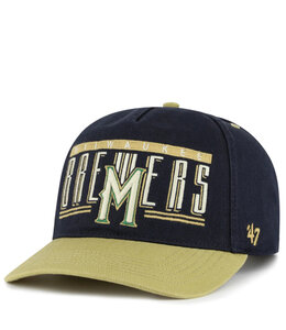 '47 BRAND BREWERS DOUBLE HEADER BASELINE HITCH SNAPBACK HAT