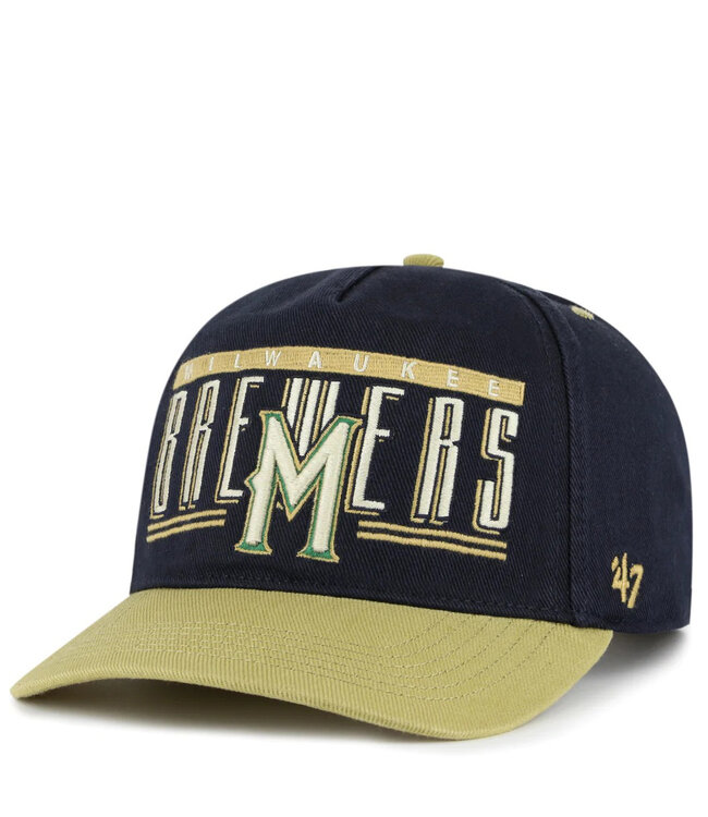 '47 BRAND Brewers Double Header Baseline Hitch Snapback Hat