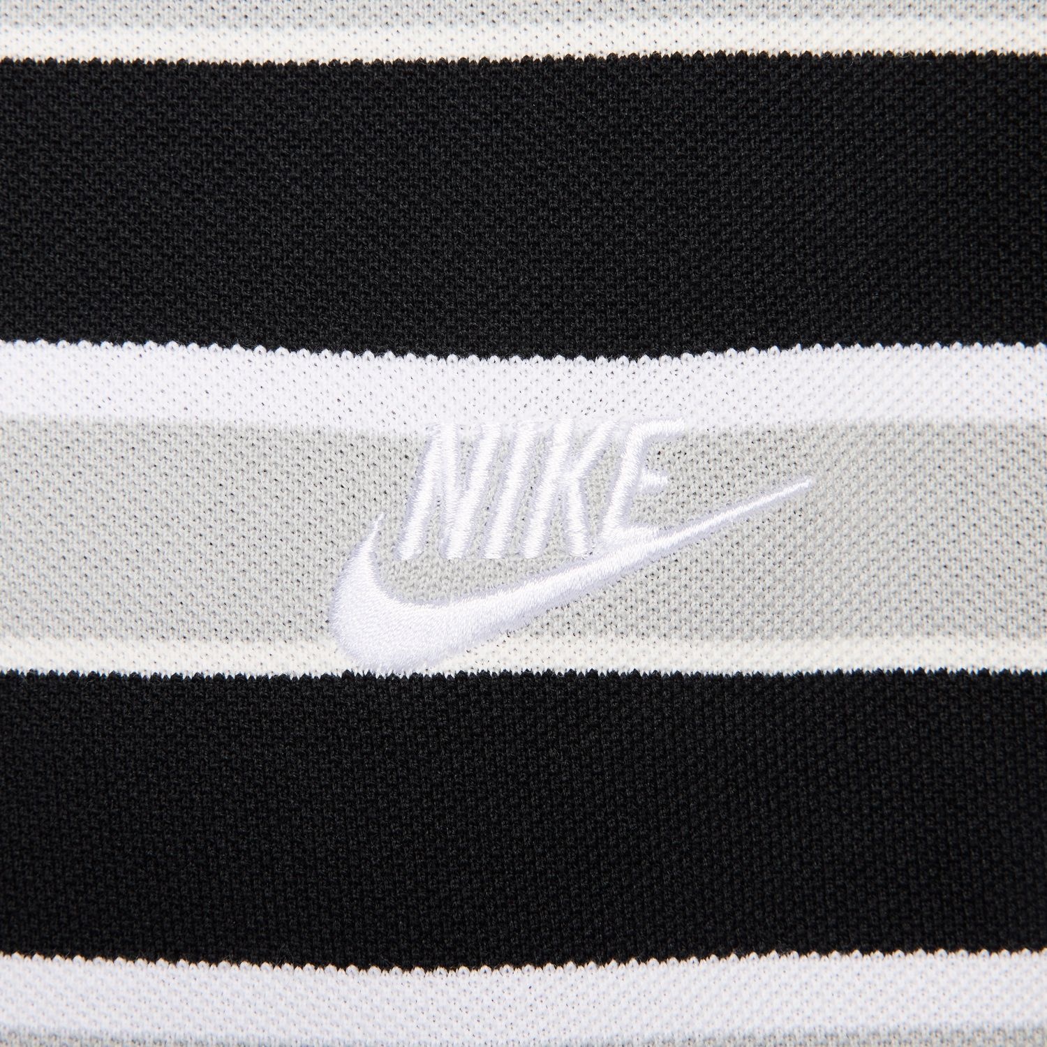 Nike Club Striped Polo Shirt - Black/White - MODA3