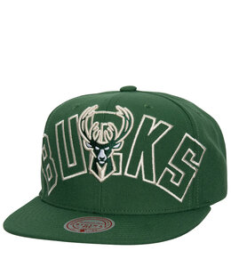 MITCHELL AND NESS BUCKS FULL FRONTAL SNAPBACK HAT