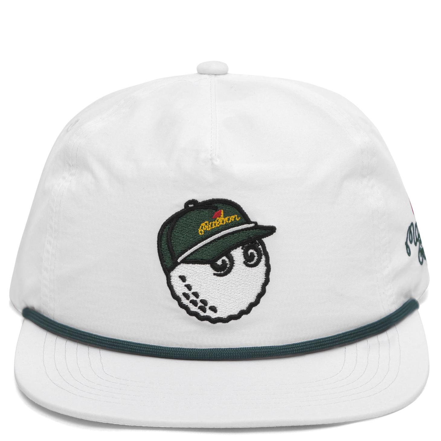 Malbon Golf Pimento Nylon Rope Hat - White