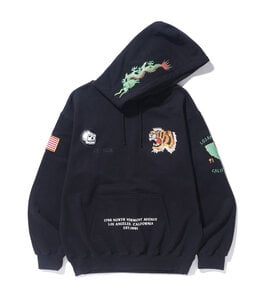 XLARGE TIGER EMBROIDERED PULLOVER HOODIE