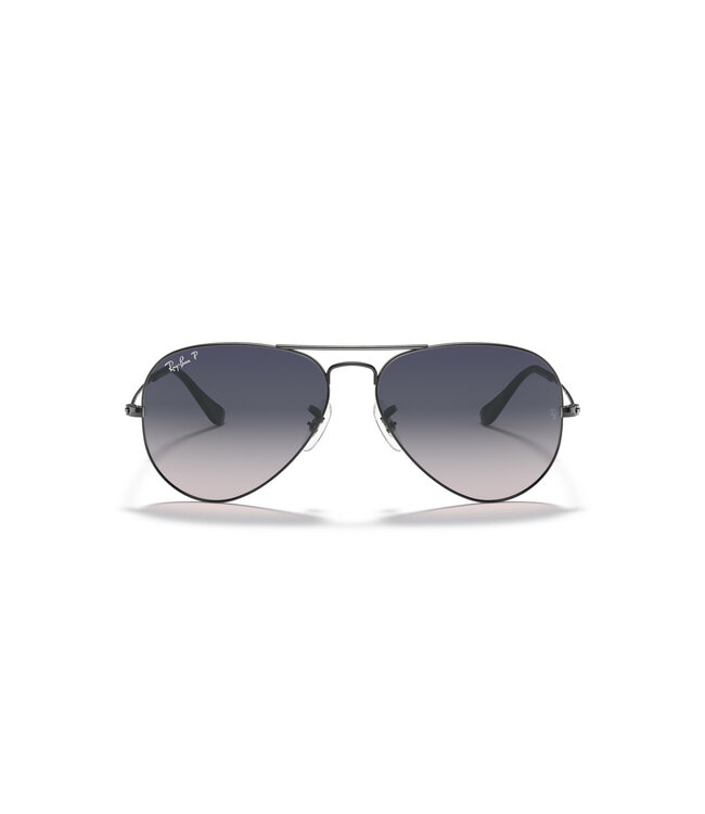 Ray-Ban Aviator Large Metal Sunglasses - Gunmetal/Blue Grey - MODA3