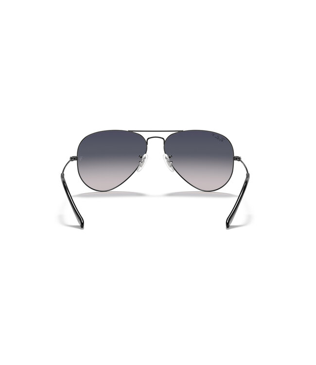 Ray-Ban Aviator Large Metal Sunglasses - Gunmetal/Blue Grey - MODA3