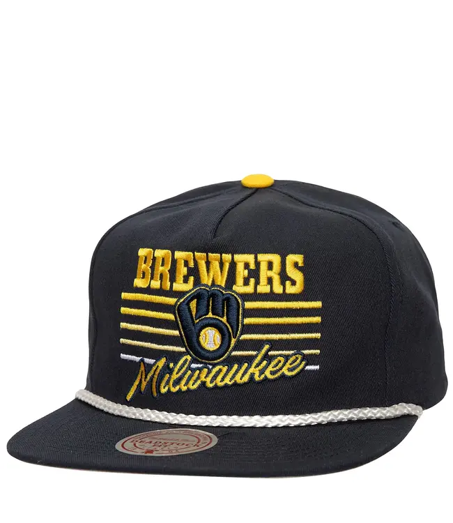 MITCHELL AND NESS Brewers Radiant Lines Deadstock Snapback Hat